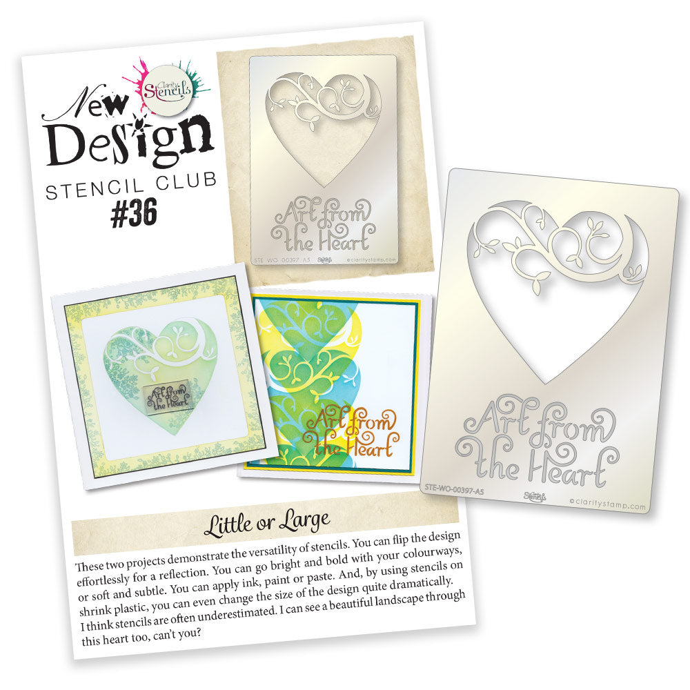 New Design Stencil Club Back Issue - 36 - Art From Heart