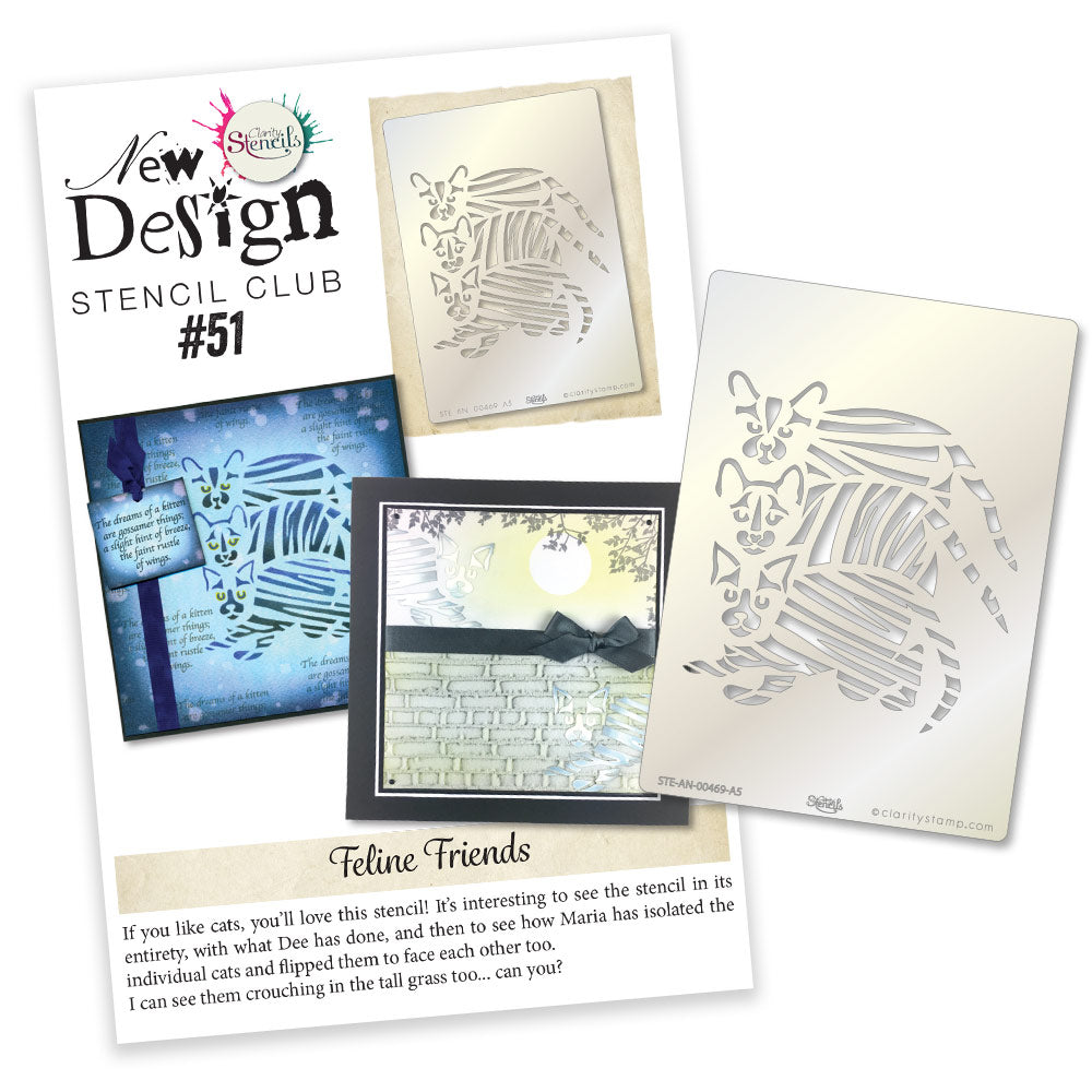 New Design Stencil Club Back Issue - 51 - Three Cats