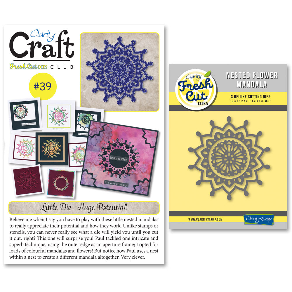 New Design Dies Back Issue - 39 - Nested Flower Mandala