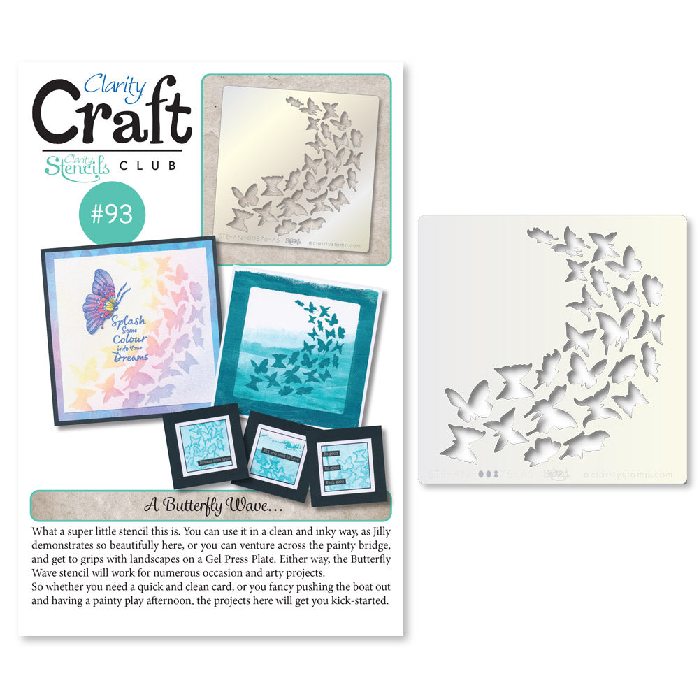 New Design Stencil Club Back Issue - 93 - Butterfly Wave