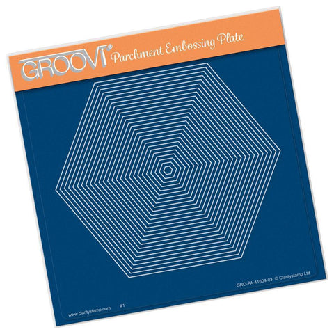 26 Nested Hexagons A5 Square Groovi Plate