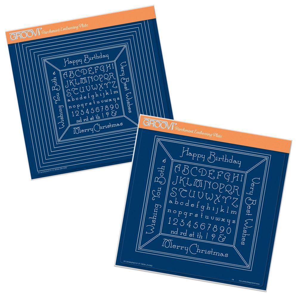 Nested Squares Extension & Jayne's Frame A4 Square Groovi Plate Set