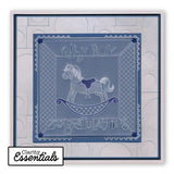 Nested Squares Extension & Alphabet Frame A4 Square Groovi Plate