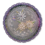 Nested Circles & Frilly Frames A4 Square Groovi Plate