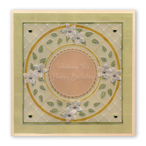 Nested Circles & Frilly Frames A4 Square Groovi Plate