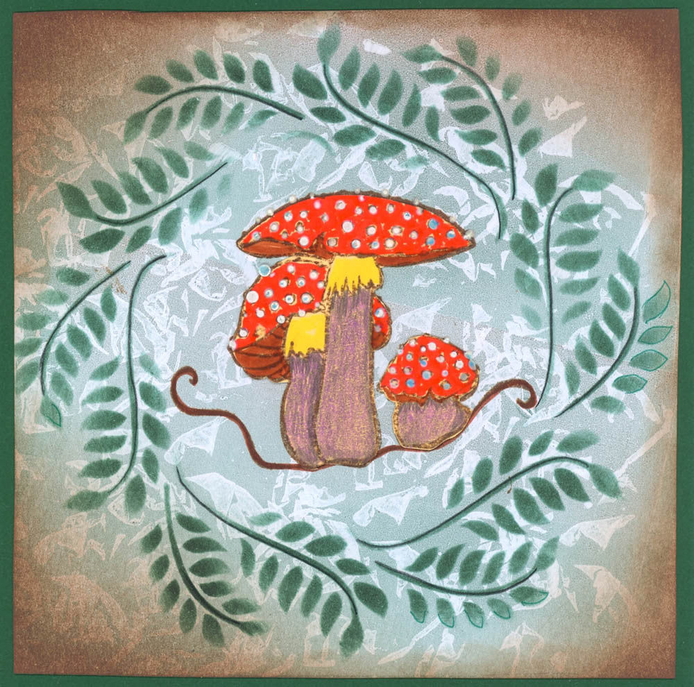 Olive Branch Wreath 7" x 7" Stencil