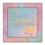Ornate Eggs & Chicks A5 Square Groovi Plate