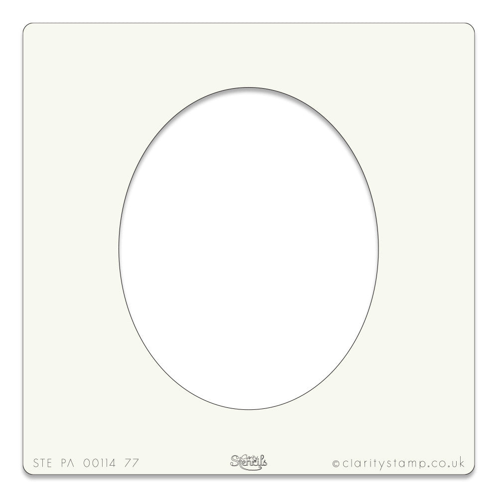 Oval Frame 7" x 7" Stencil