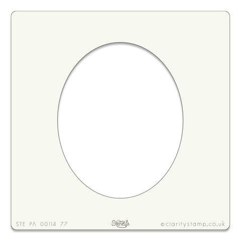 Oval Frame 7" x 7" Stencil