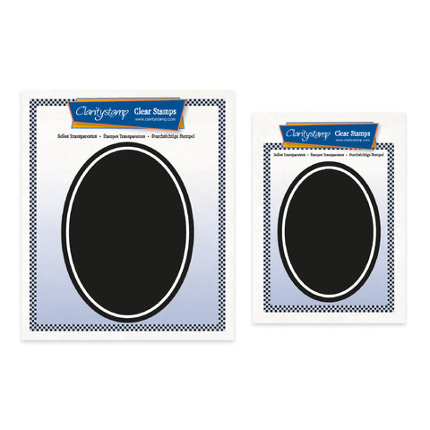 Oval Full Surface Backdrops A5 Square & A6 Square Stamp Duo