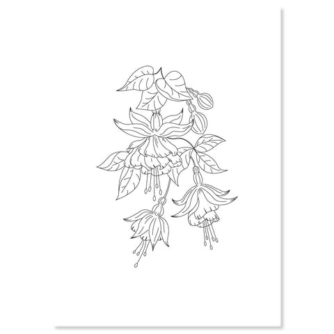Linda's Fuchsia - A5 Printed Florals Parchment