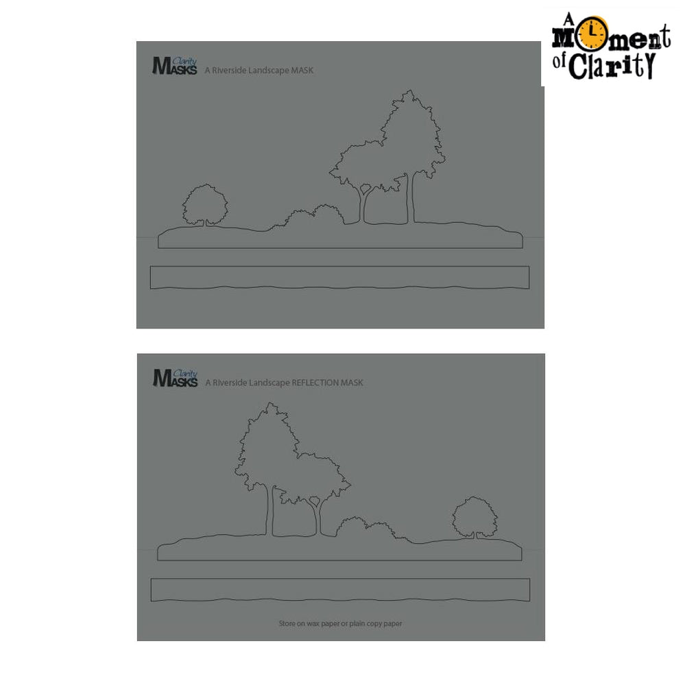 A Riverside Landscape & Reflection A5 Masks