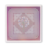 Palaces Lace Corner Duet Collection A5 Square Groovi Piercing Grid Set (Straight)