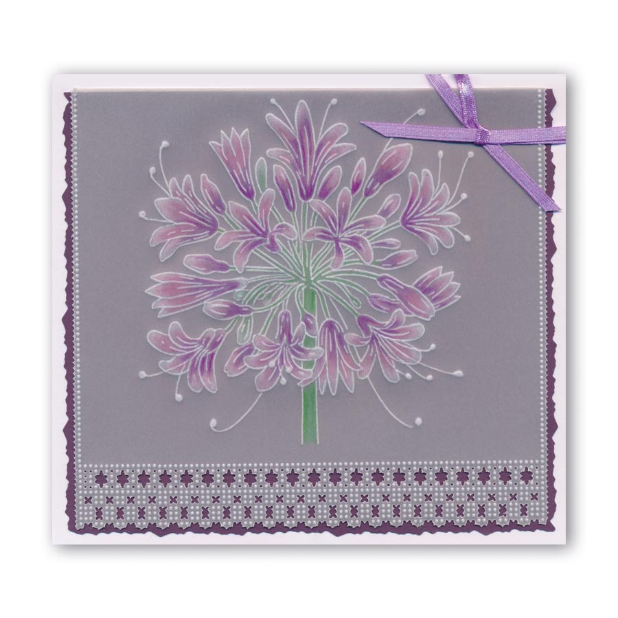 Palaces Lace Corner Duet Collection A5 Square Groovi Piercing Grid Set (Straight)