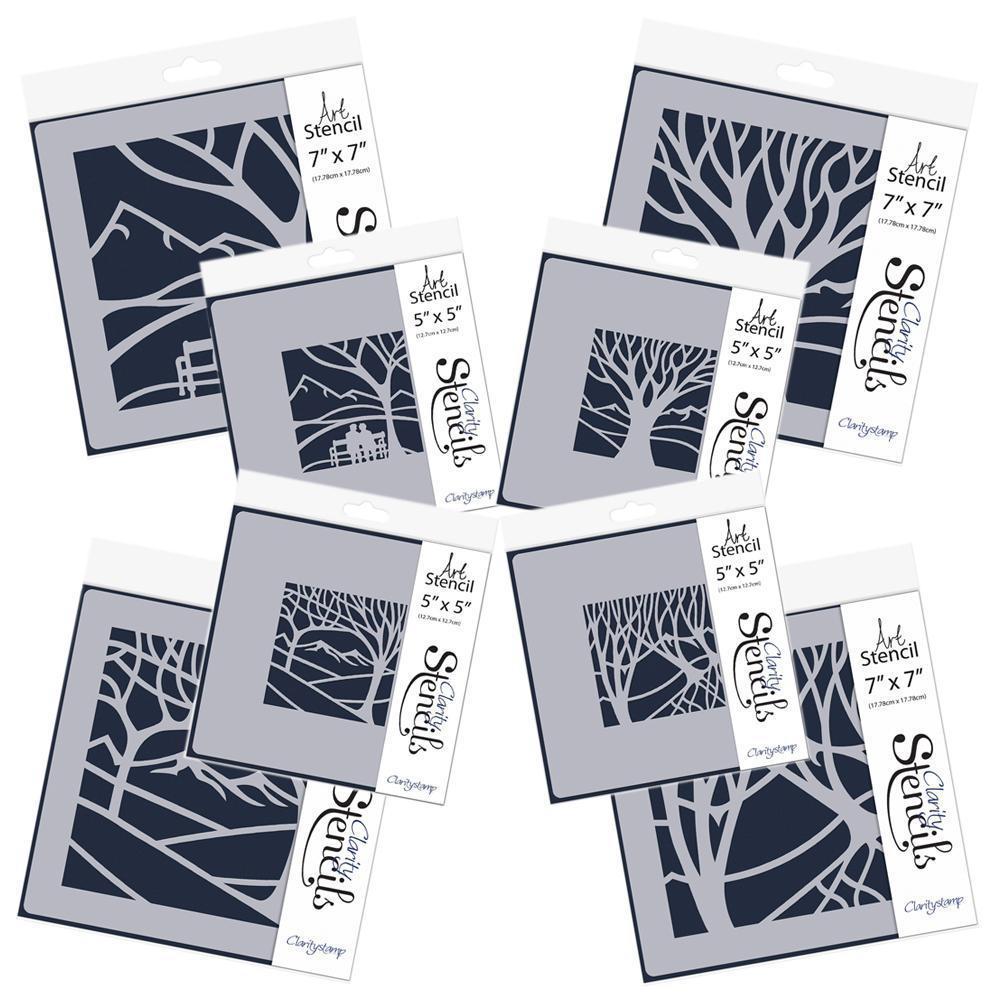 Panoramic Aperture 7" x 7" & 5" x 5" Stencil Collection