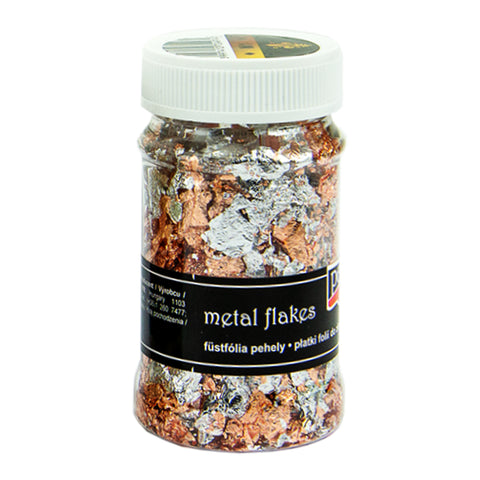 Metal Flakes - Variegated Silver & Copper (M1)
