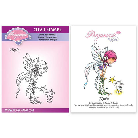 Whimsy Poppets - Pippin A6 Square Stamp - Artwork by Marina Fedotova