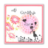 Poppies 7" x 7" Stencil