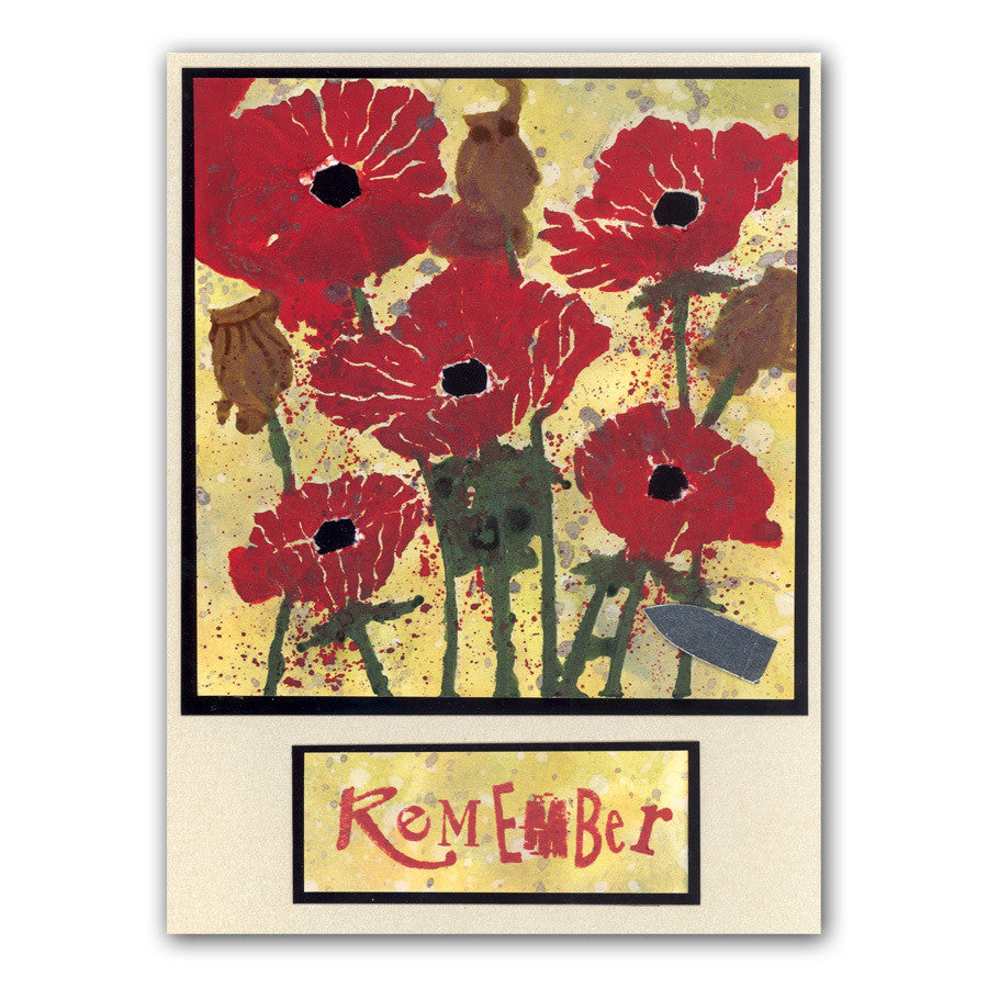 Poppies 7" x 7" Stencil