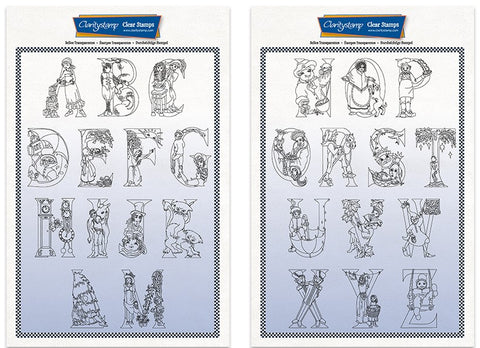 Barbara's Rhyme Time Nursery Alphabet A4 Stamp Set