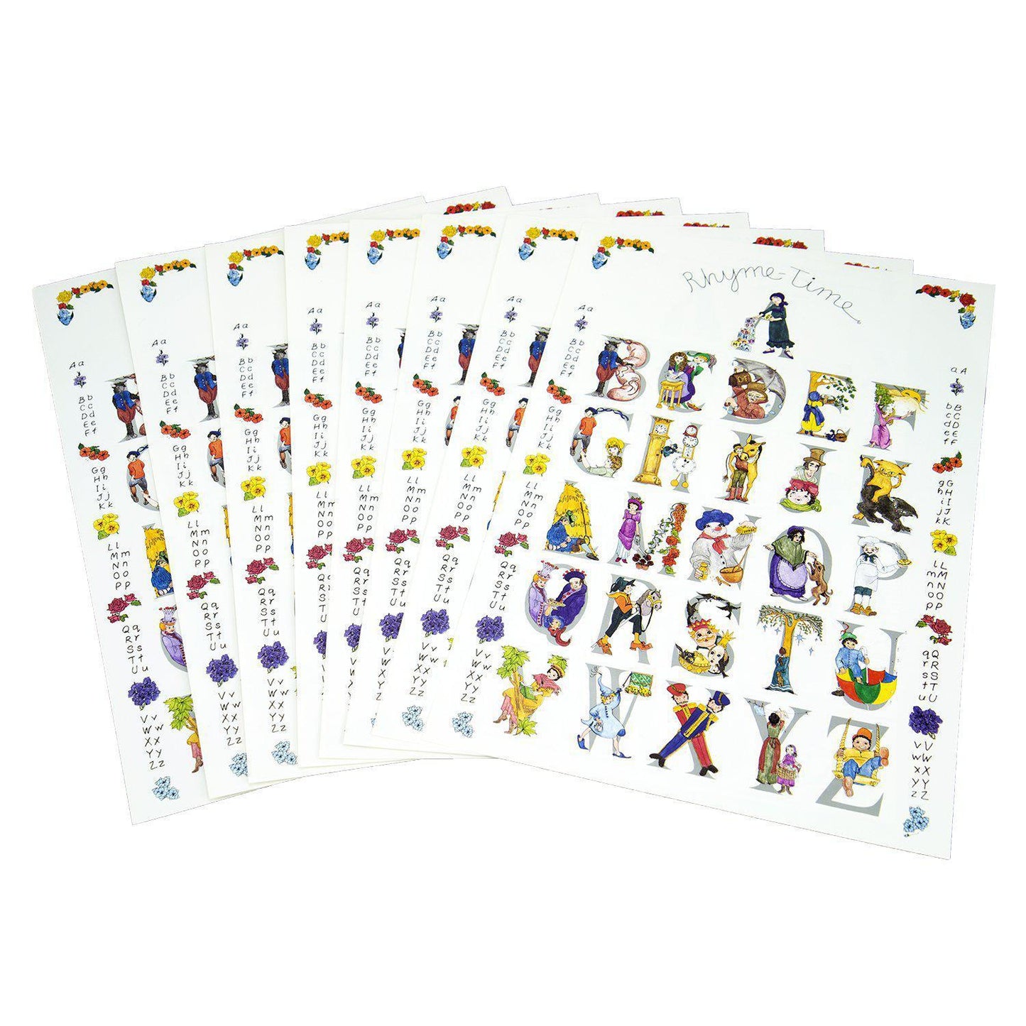 Nursery Rhyme Decoupage Set - 8x Posters