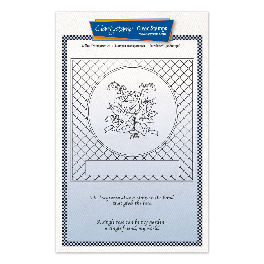 Jayne's Rose & Lattice A5 Stamp Set