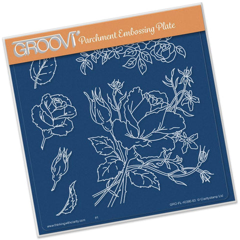 Jayne's Roses A5 Square Groovi Plate