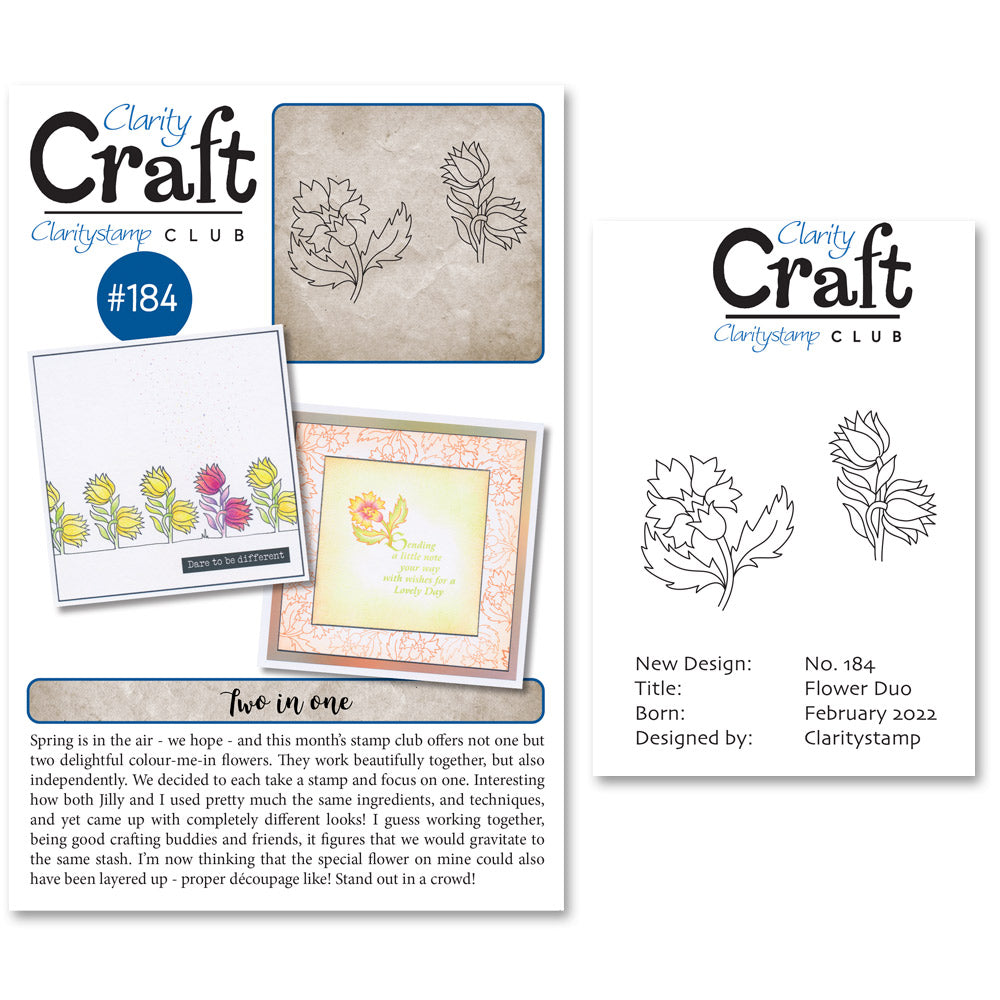 New Design Stamp Club Back Issue - 184 - Flower Duo