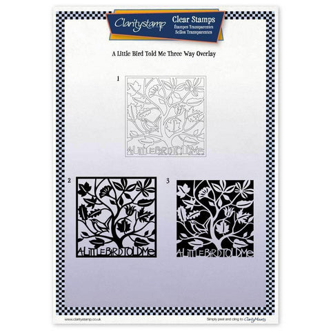 A Little Bird Told Me - Three Way Overlay A4 Stamp Set