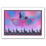 Ladies Glasses A5 Square Stamp & Mask Set