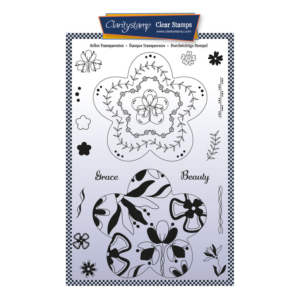 Beauty Bloom A5 Stamp & Mask Set