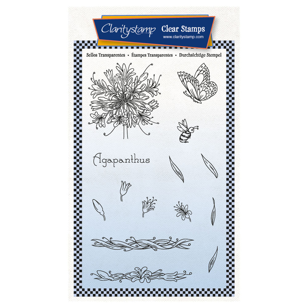 Jayne's Bijou Agapanthus A6 Stamp Set