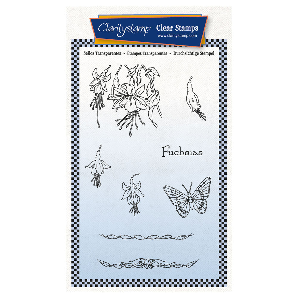 Jayne's Bijou Fuchsias A6 Stamp Set