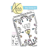 KISS by Clarity - Tina's Love to You Flowers A7 Stamp Set
