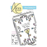 A7 KISS by Clarity - Tina's Love to You Flowers Stamp Set