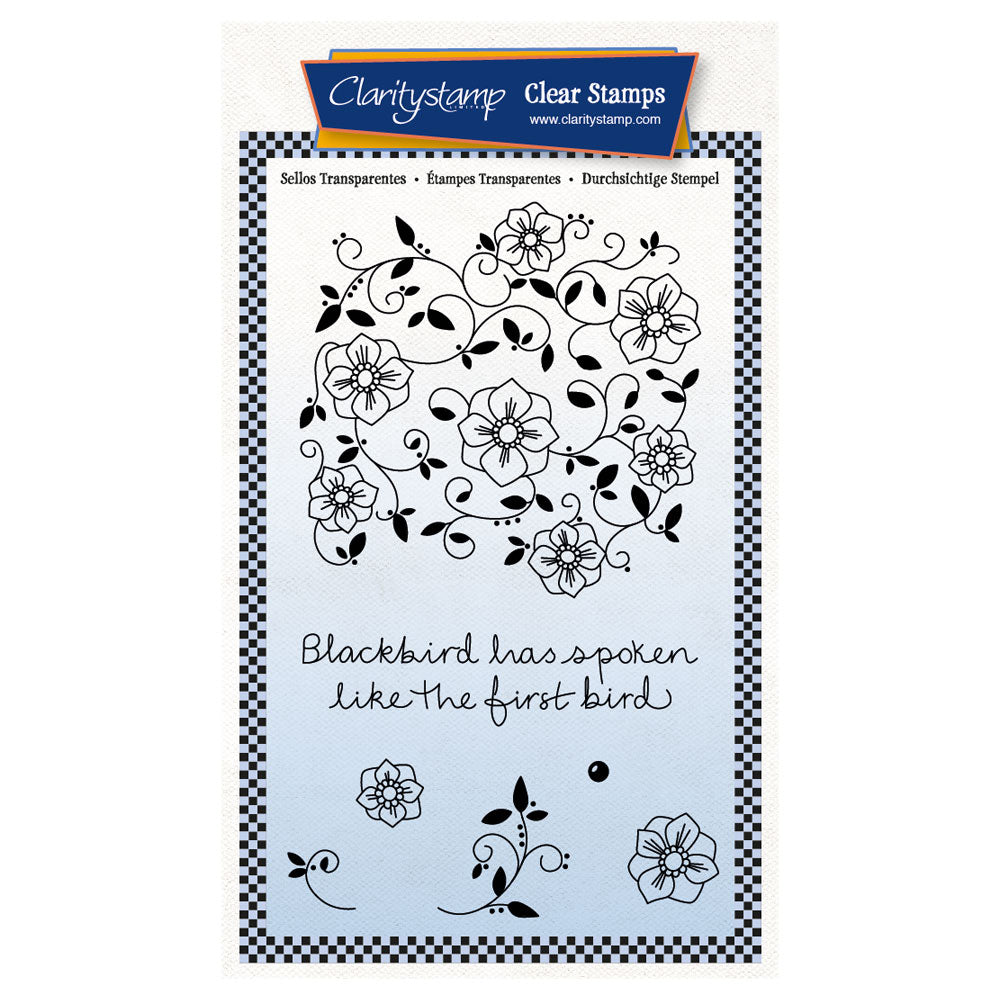 Blackbird on the Wing Decorator A6 Stamp Set