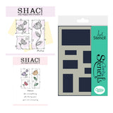 Barbara's SHAC Tulip Floral Panels Stamp, Mask & Stencil Trio