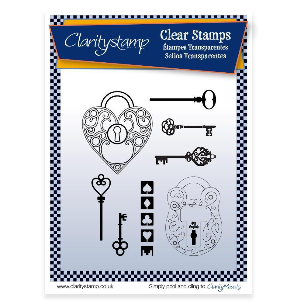 CLEARANCE Key to My Heart A5 Stamp Set