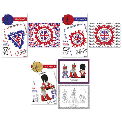 KISS by Clarity - Coronation A6 Stamp, Mask & Postcard Collection