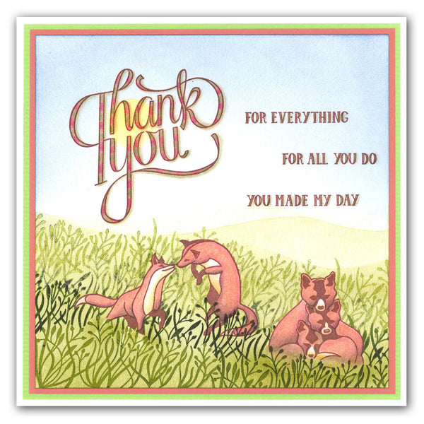 Thank You Sentiments A5 Stamp Set Claritystamp
