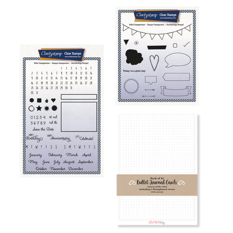 Calendar & Journal Accessories A5 & A5 Square Stamp & Bullet Journal Cards Collection
