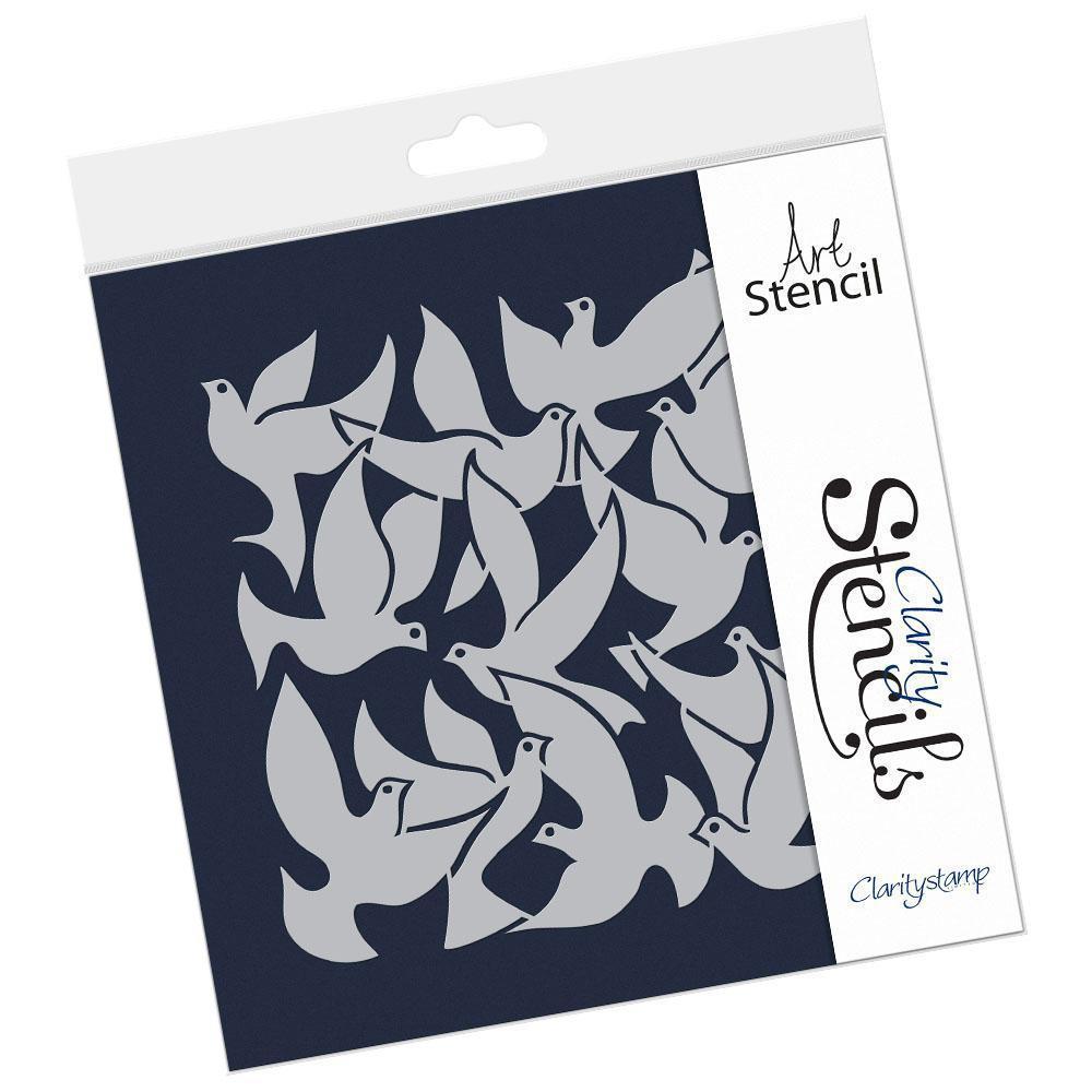 Doves 6" x 6" Frameless Stencil