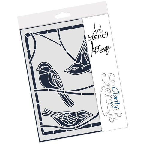 NDSC 01 Bird Frame A5 Stencil