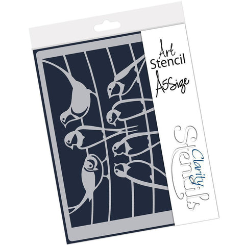 Birds on a Wire A5 Stencil