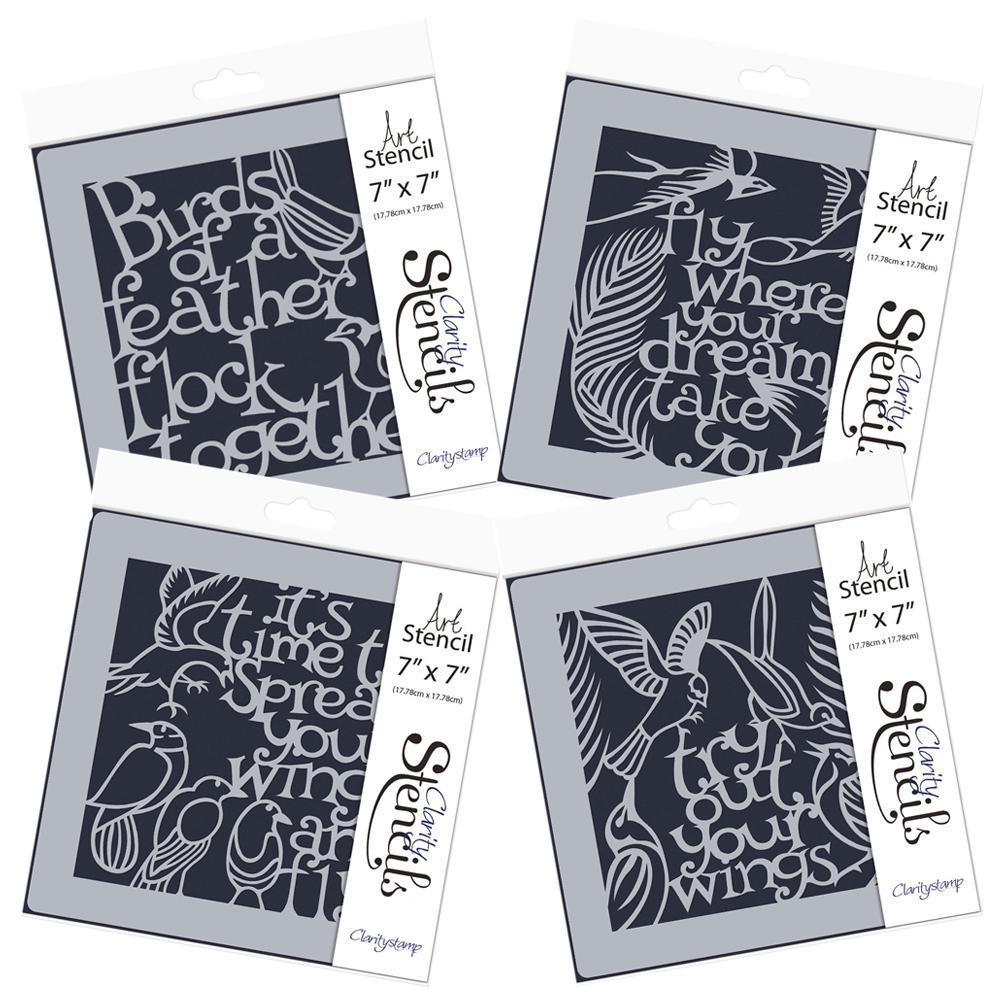 CLEARANCE Birds of a Feather 7" x 7" Stencil Collection