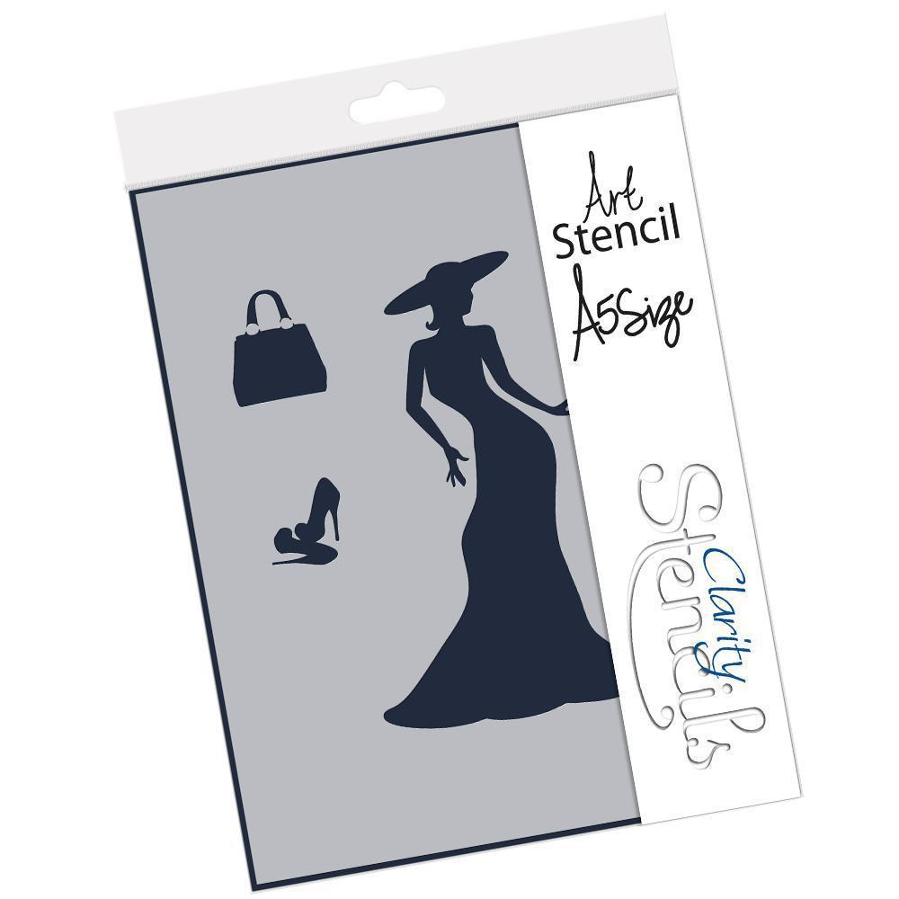 Elegant Lady & Accessories A5 Stencil