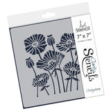 Poppies 7" x 7" Stencil