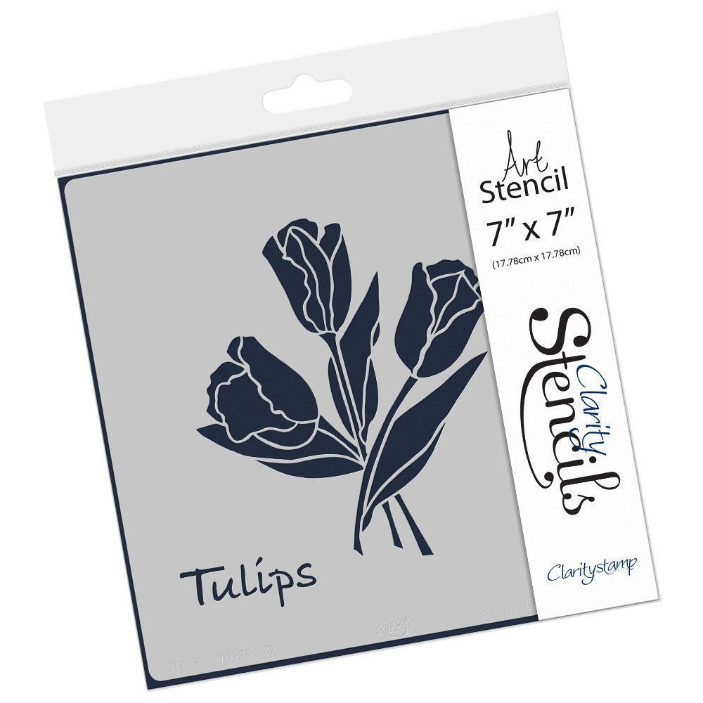 Tulips 7" x 7" Stencil