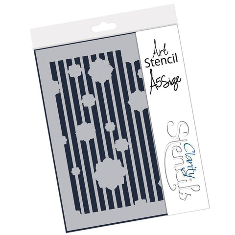 Floral Stripe A5 Stencil