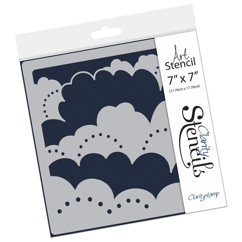 Clouds 7" x 7" Stencil